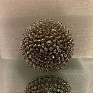 Silver Textured Brooch